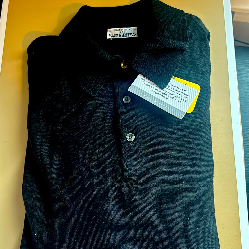 Maus & Hoffman long sleeve cashmere polo